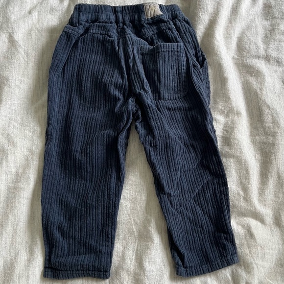 Zara Kids navy blue wide wale corduroy pants - Picture 3 of 3